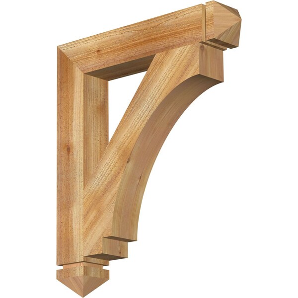 Ekena Millwork Imperial Arts & Crafts Rough Sawn Bracket, Western Red Cedar, 4"W x 24"D x 28"H BKT04X24X28IMP03RWR - main